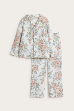 Baby & kids' white floral pajamas