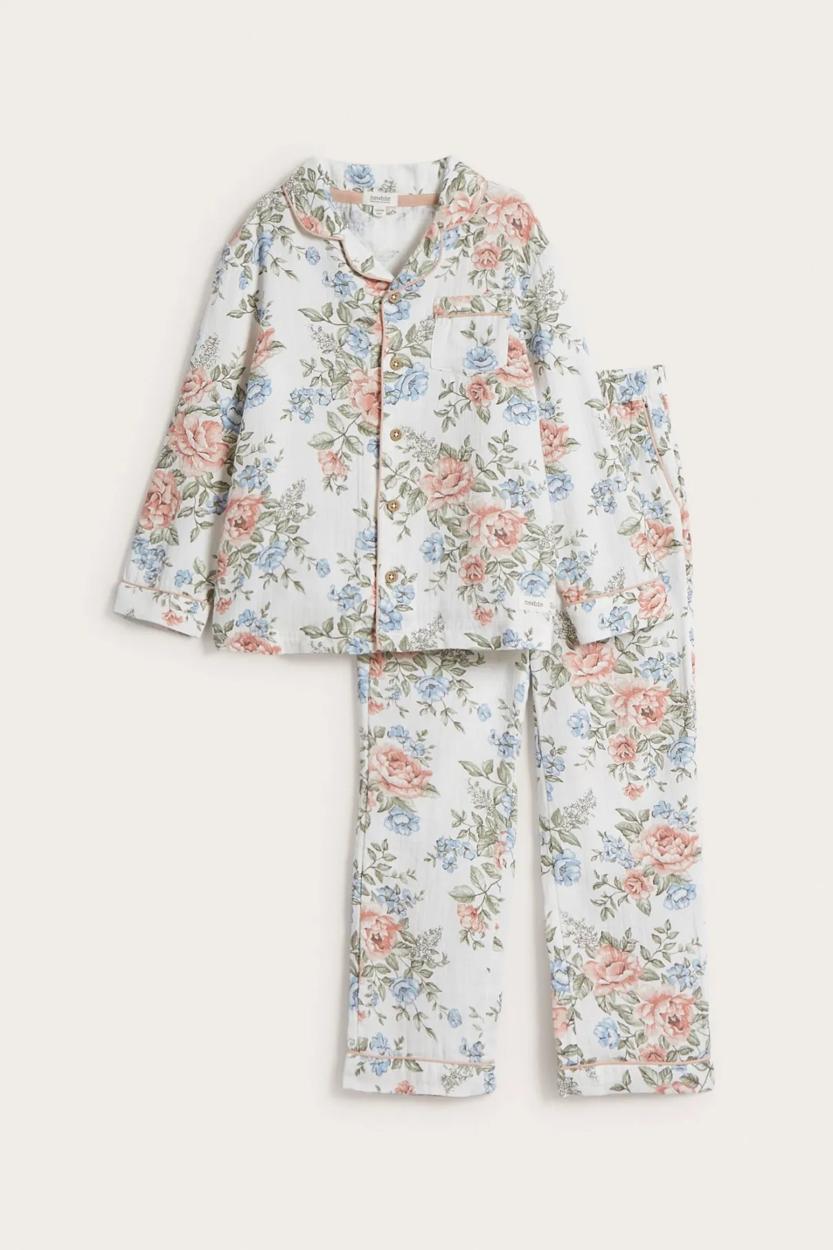 Baby & kids' white floral pajamas