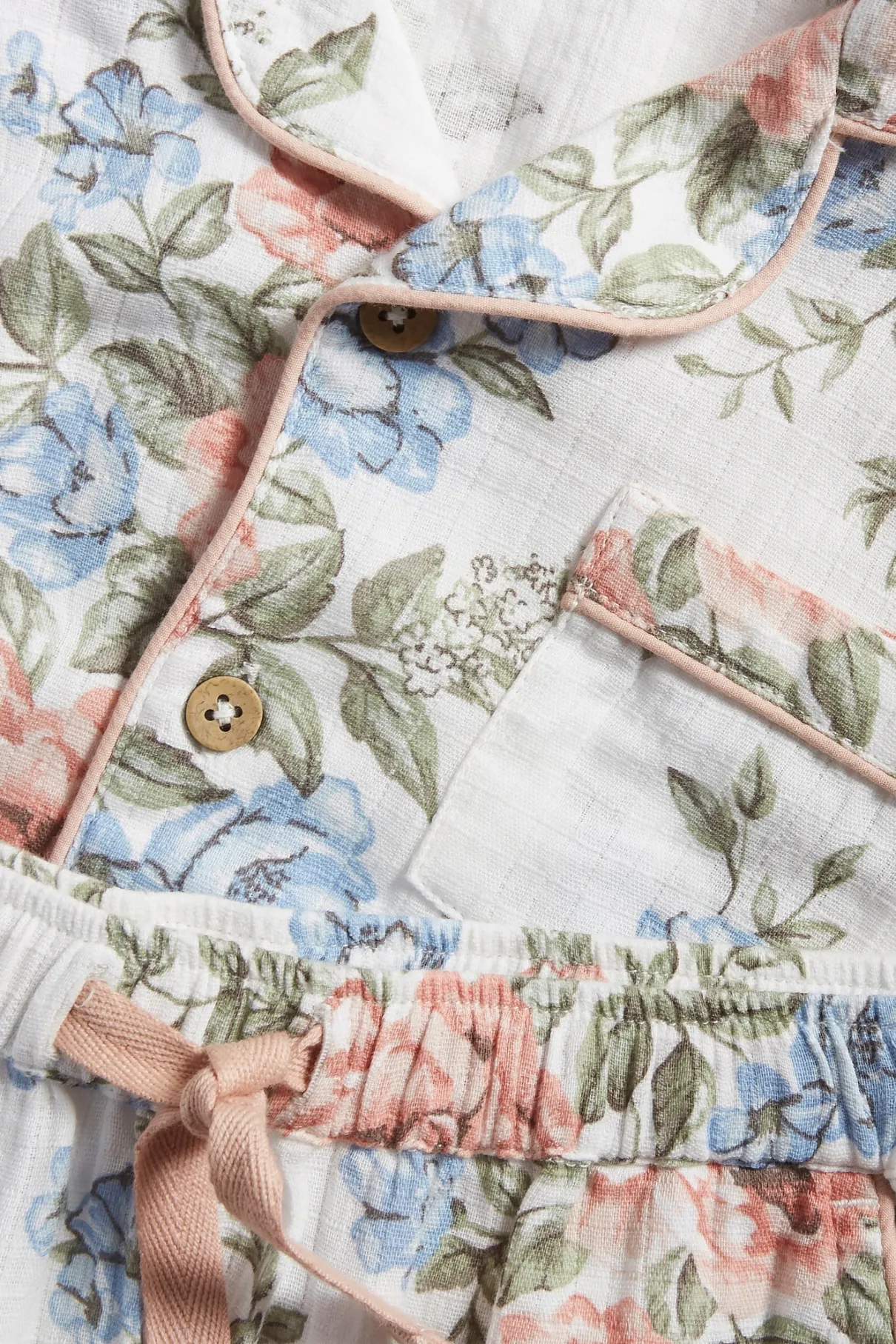 Baby & kids' white floral pajamas