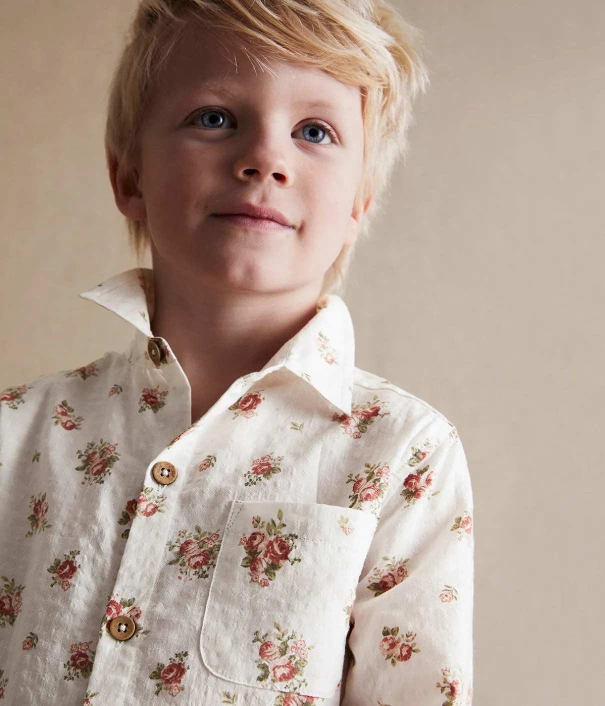 Baby & kids white floral shirt