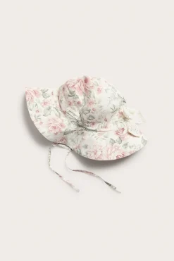 Baby & Kids white floral sun hat with bow