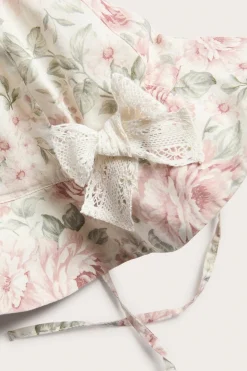 Baby & Kids white floral sun hat with bow