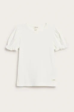 Baby & kids white short‑sleeve puff top