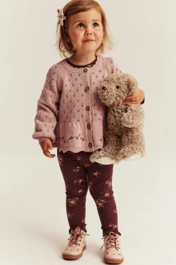 Baby knitted floral cardigan