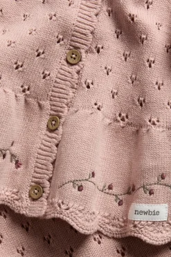 Baby knitted floral cardigan