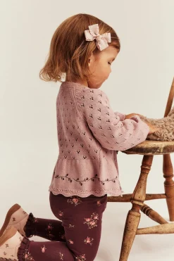 Baby knitted floral cardigan
