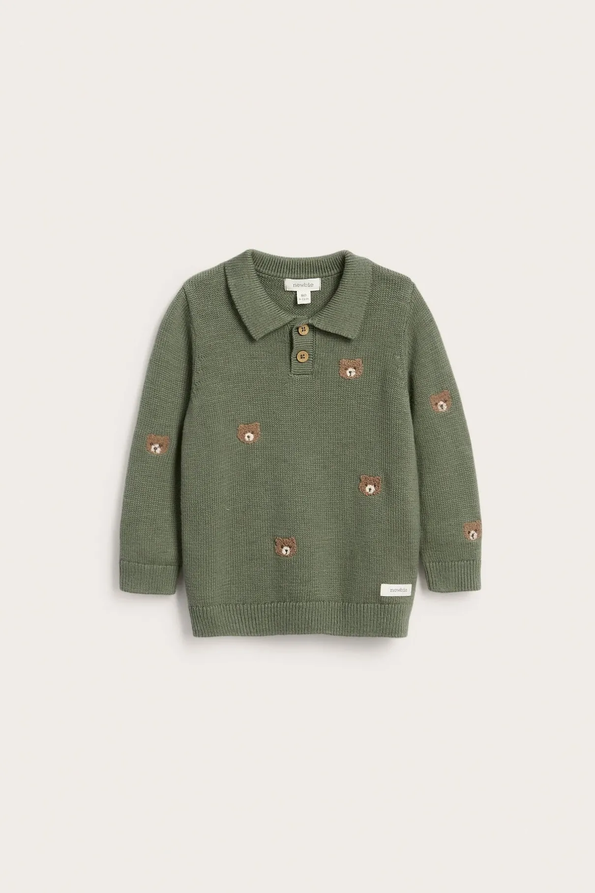 Baby knitted sweater with bears