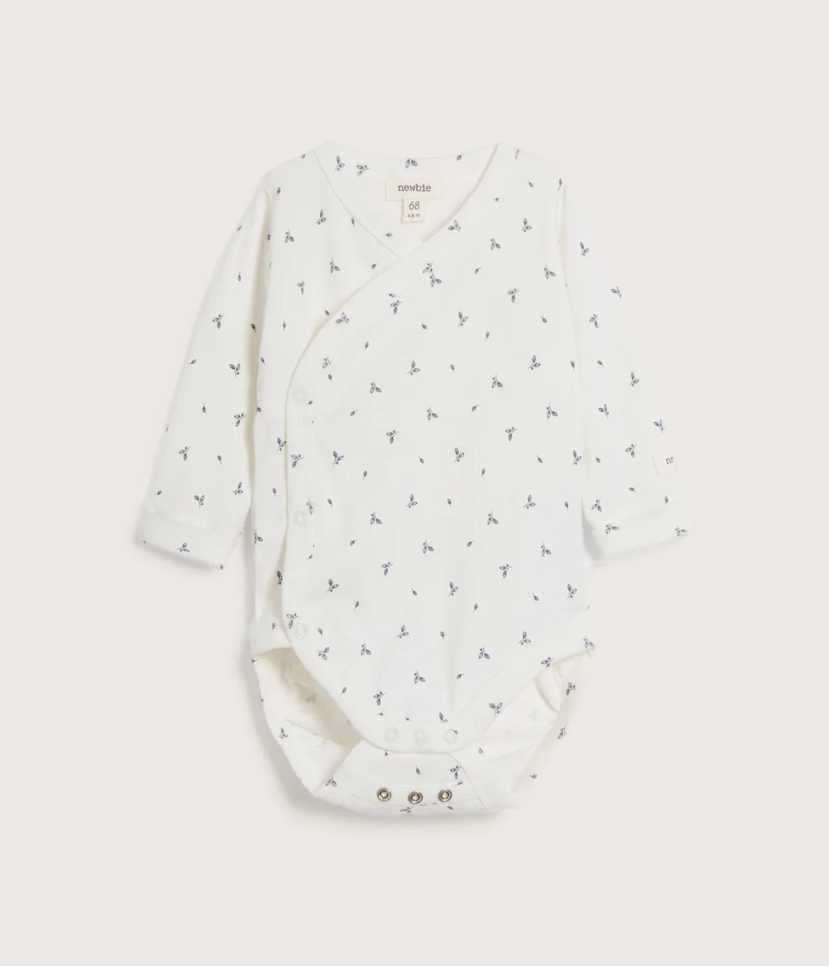 Baby leaf patterned bodysuit