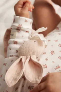 Baby pink bunny blanket