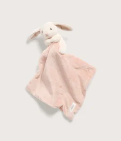 Baby pink bunny plush blanket