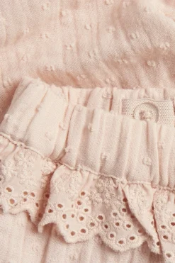 Baby pink frill trousers