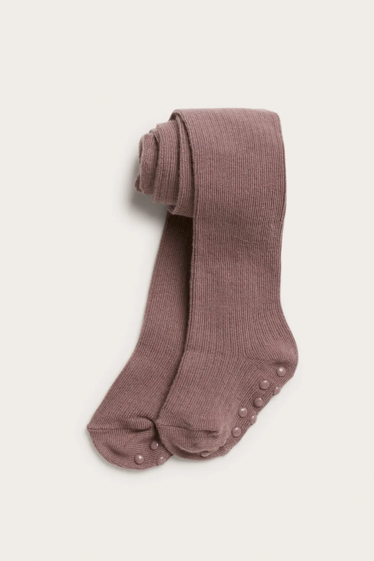 Baby pink ribbed tights