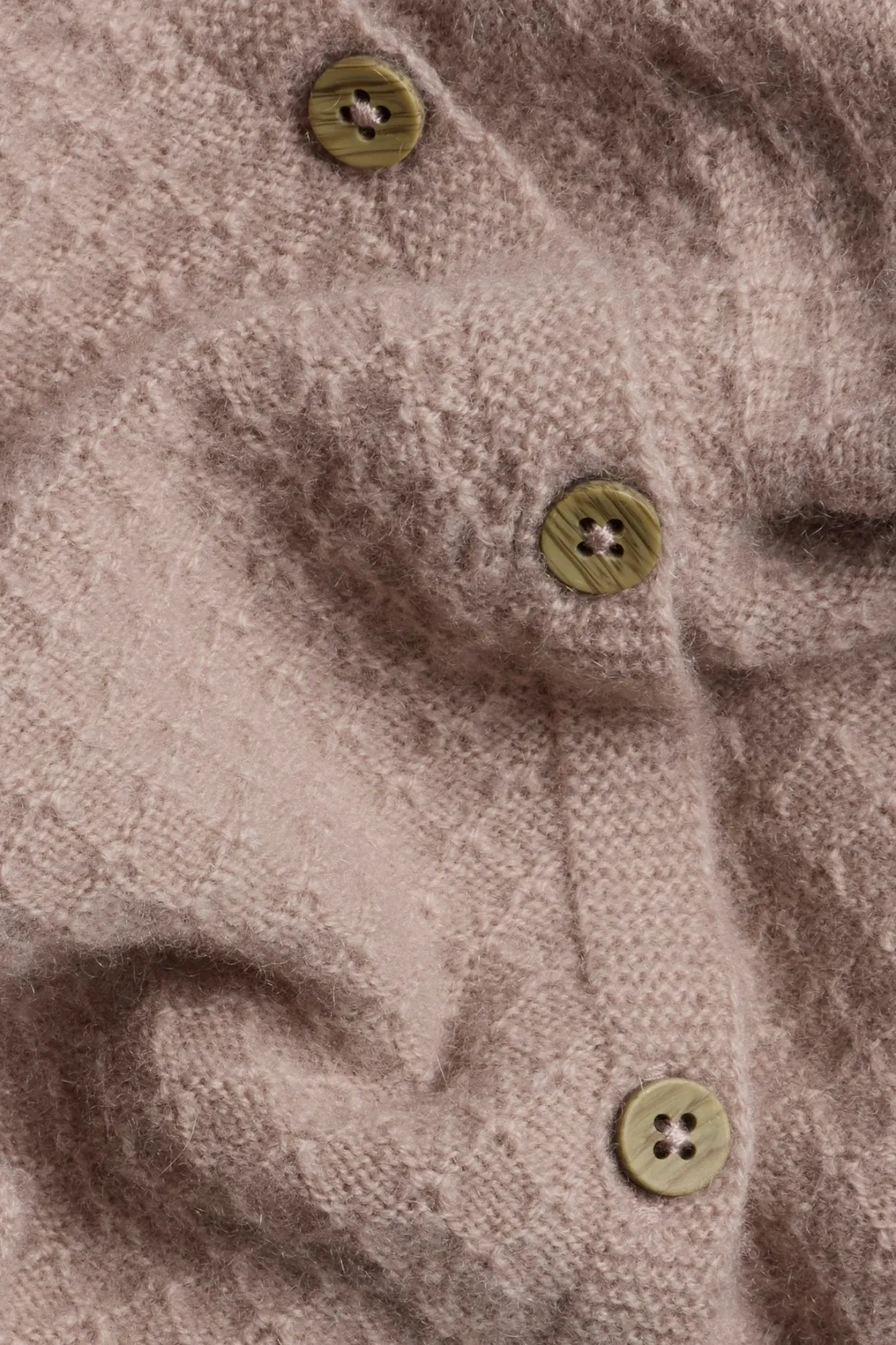 Baby pink wool-cashmere cardigan