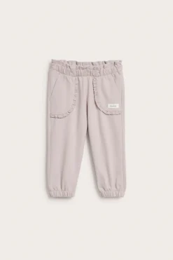 Baby purple joggers with lace details