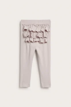 Baby purple leggings with ruffles