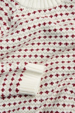 Baby red and white knitted jumper
