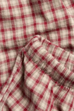Baby red checked woven trousers