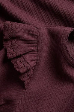 Baby ribbed bodysuit with frills