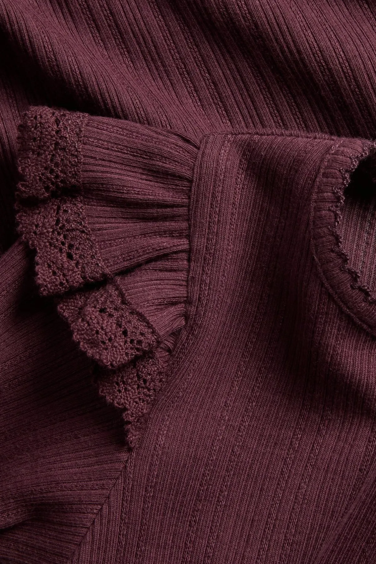 Baby ribbed bodysuit with frills