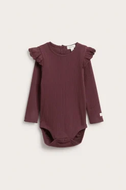 Baby ribbed bodysuit with frills