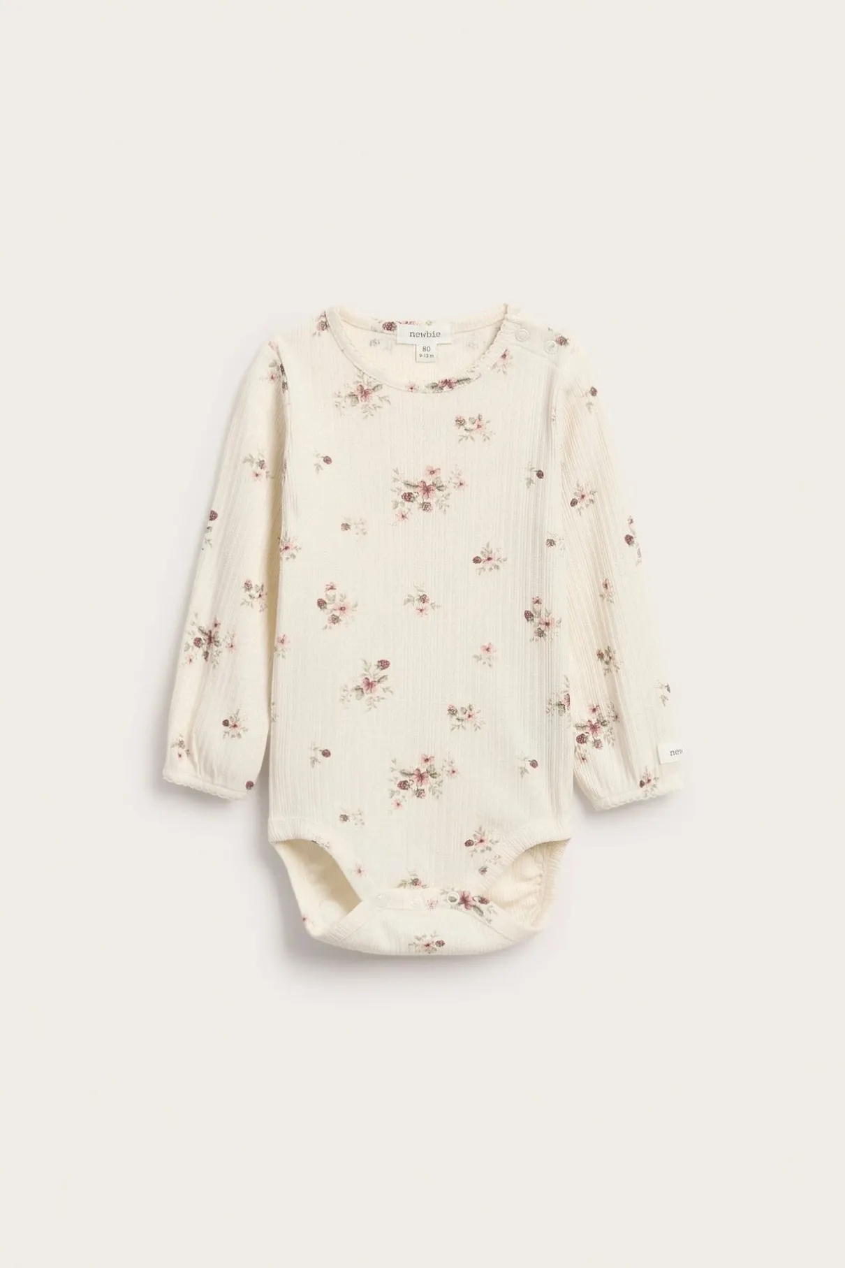 Baby ribbed floral bodysuit
