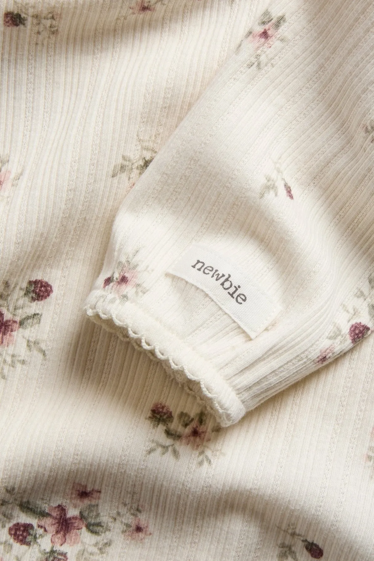 Baby ribbed floral bodysuit
