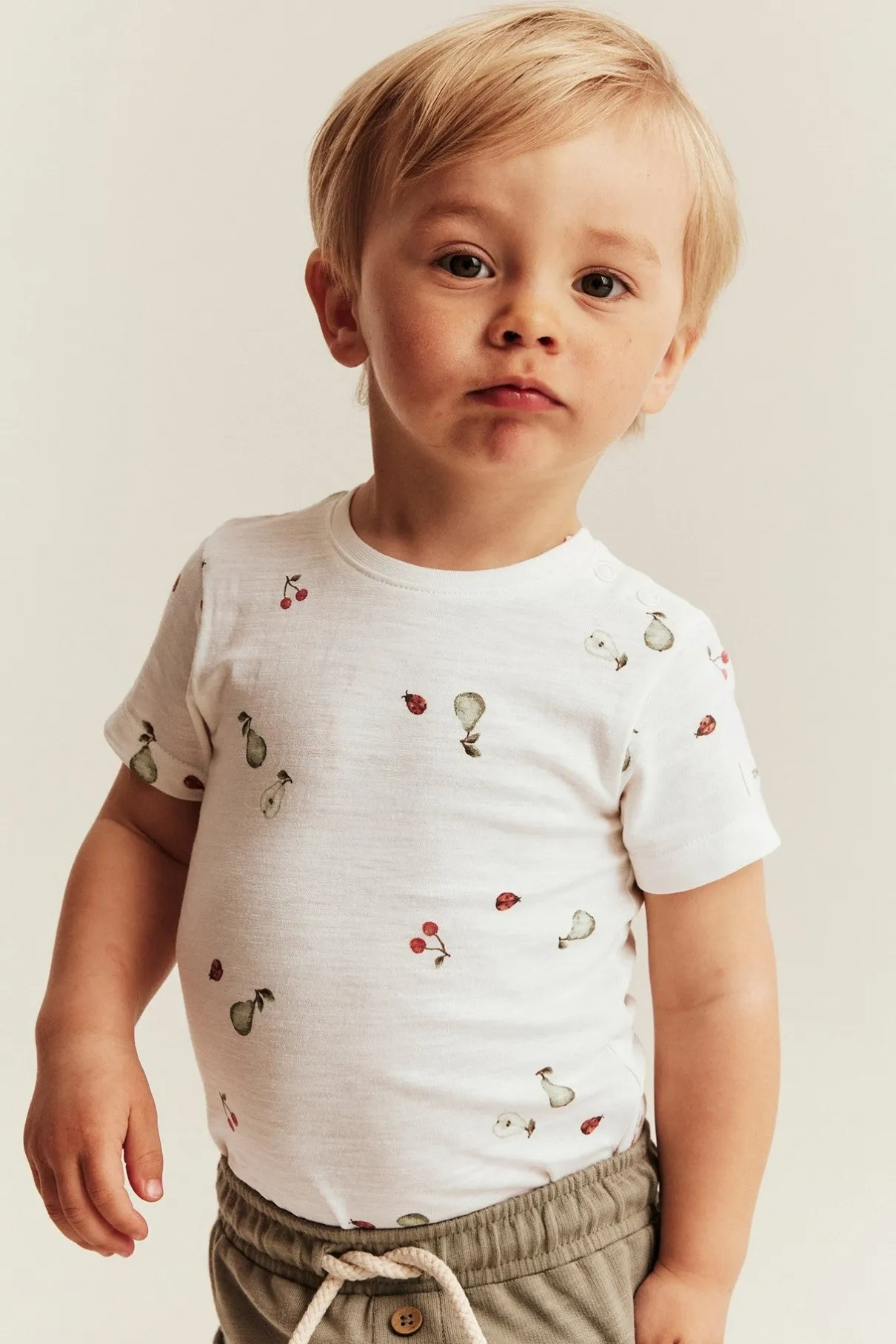 Baby short-sleeved knit bodysuit