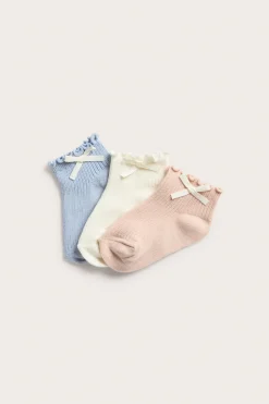 Baby socks with bow (3-pack)
