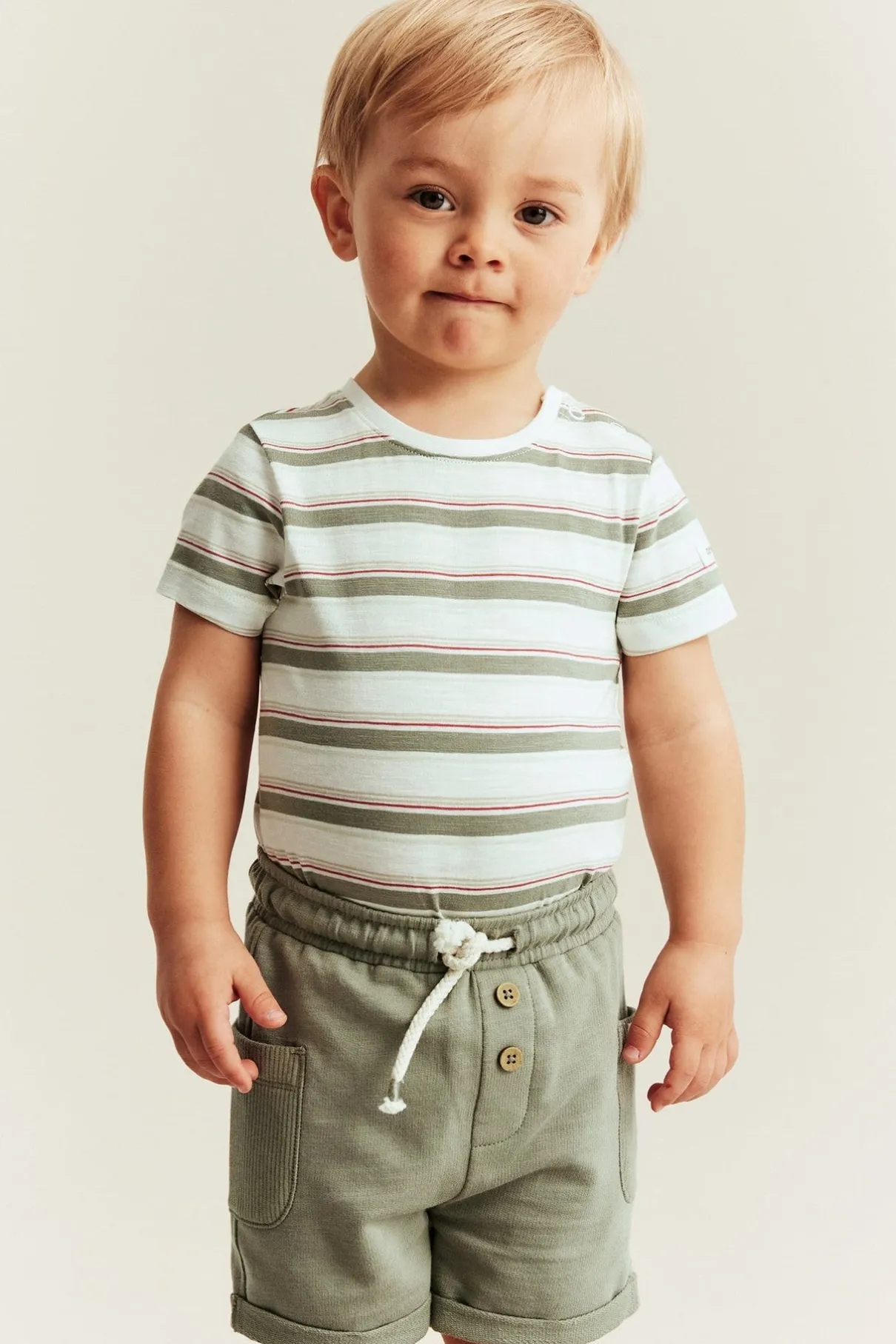 Baby striped slub tricot bodysuit