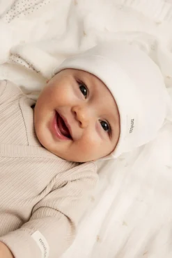 Baby white beanie with ears