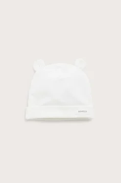 Baby white beanie with ears
