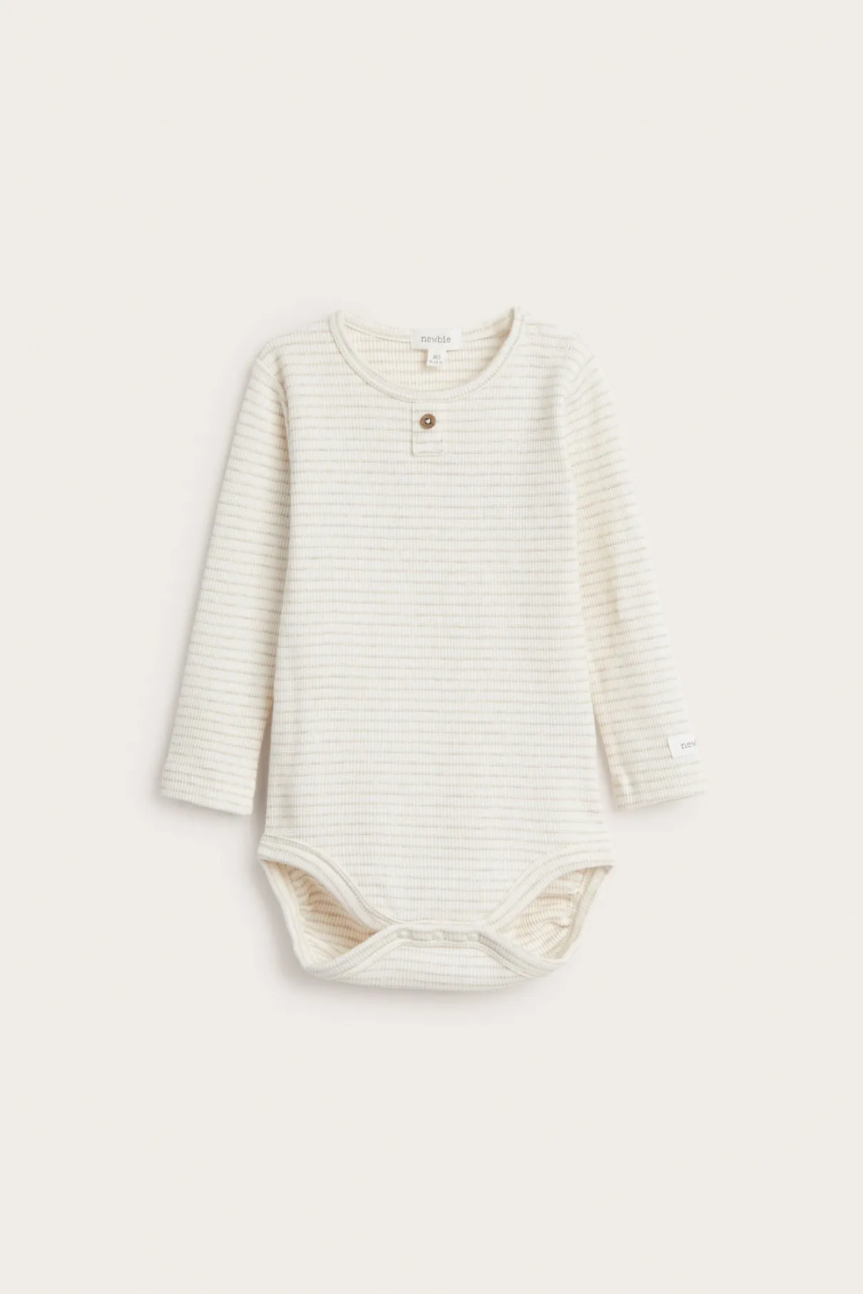 Baby white/beige striped bodysuit