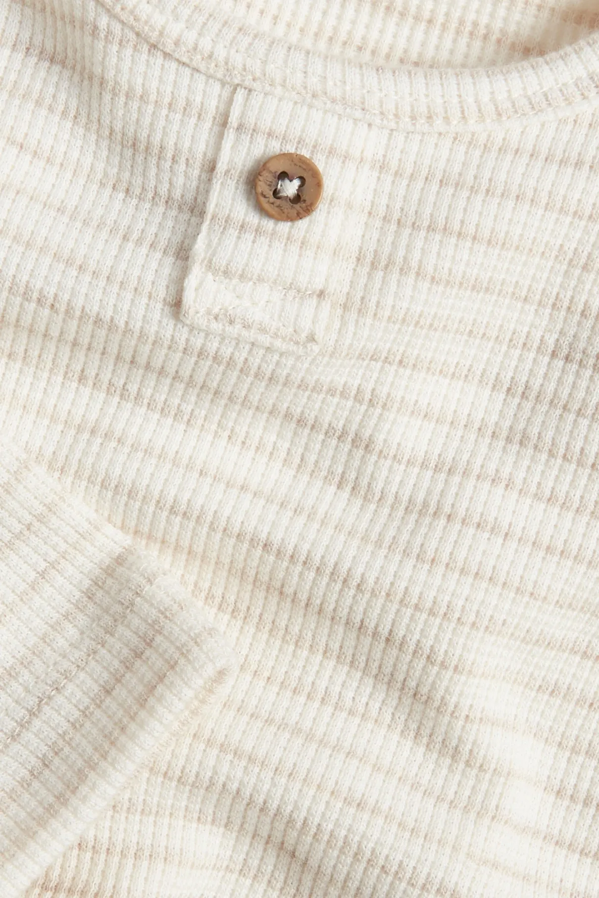 Baby white/beige striped bodysuit