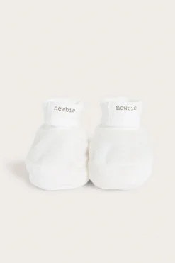 Baby white booties