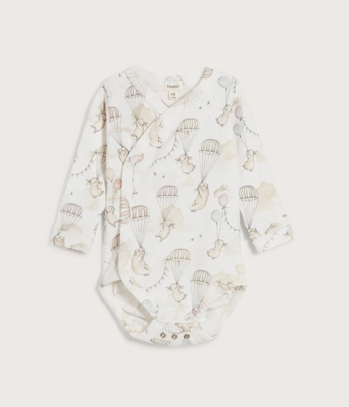 Baby white bunny balloon bodysuit
