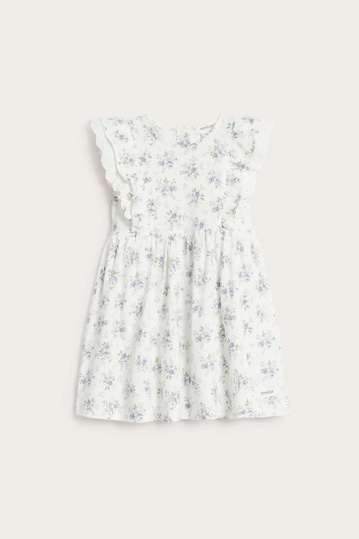 Baby white floral dress with lace