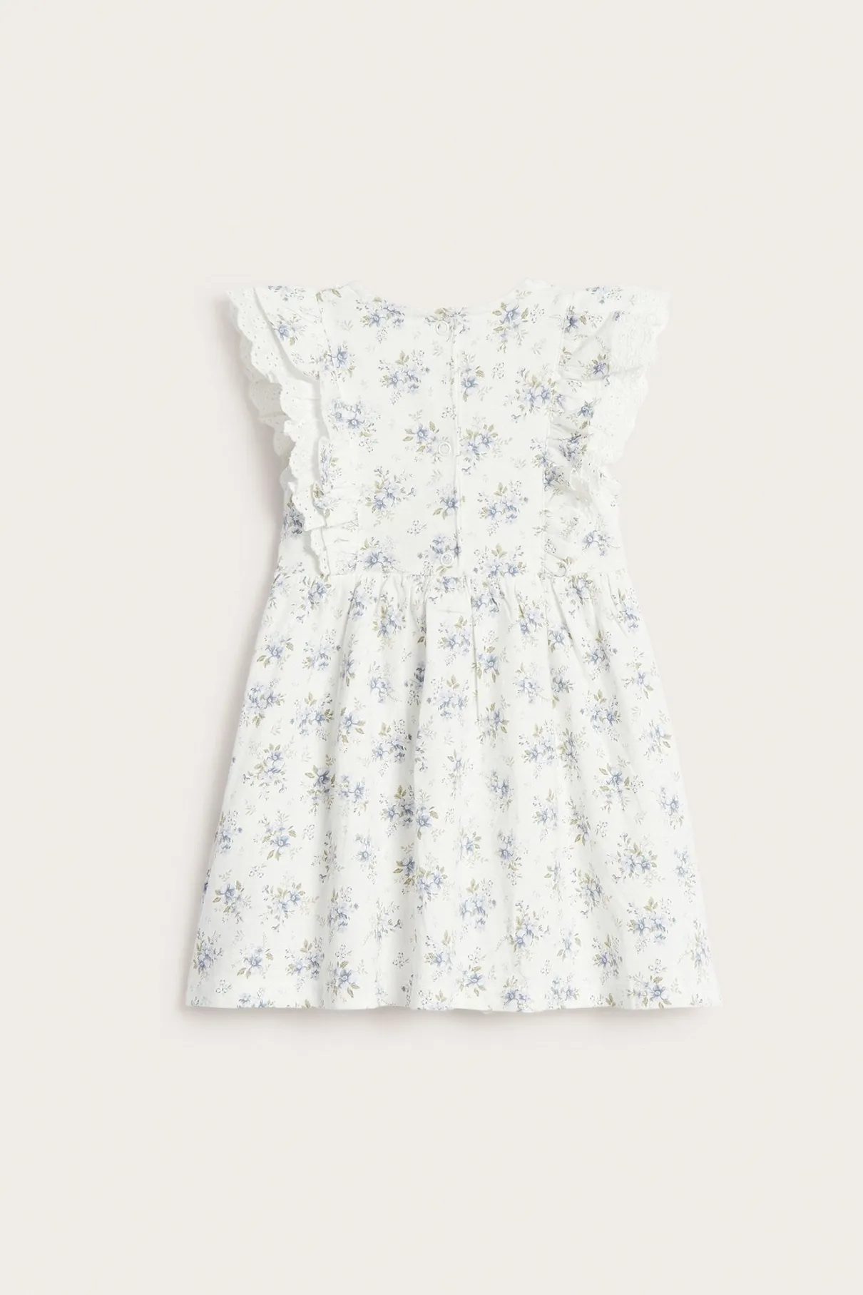 Baby white floral dress with lace