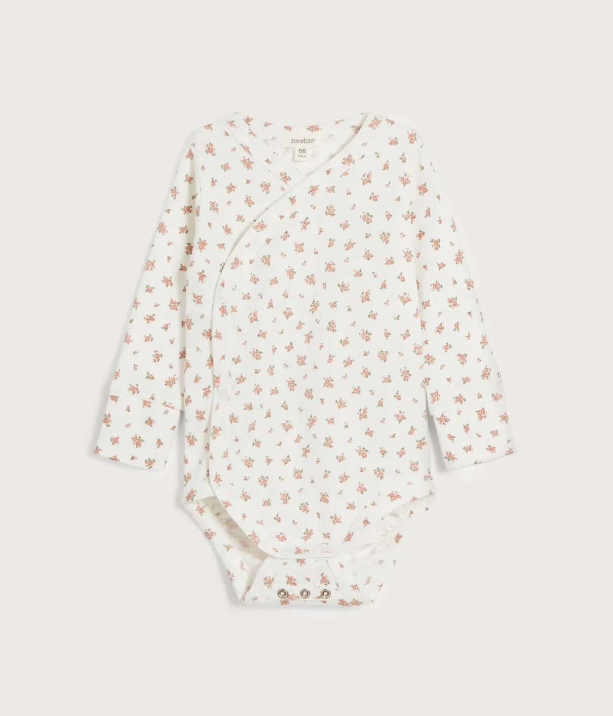 Baby white floral extender bodysuit