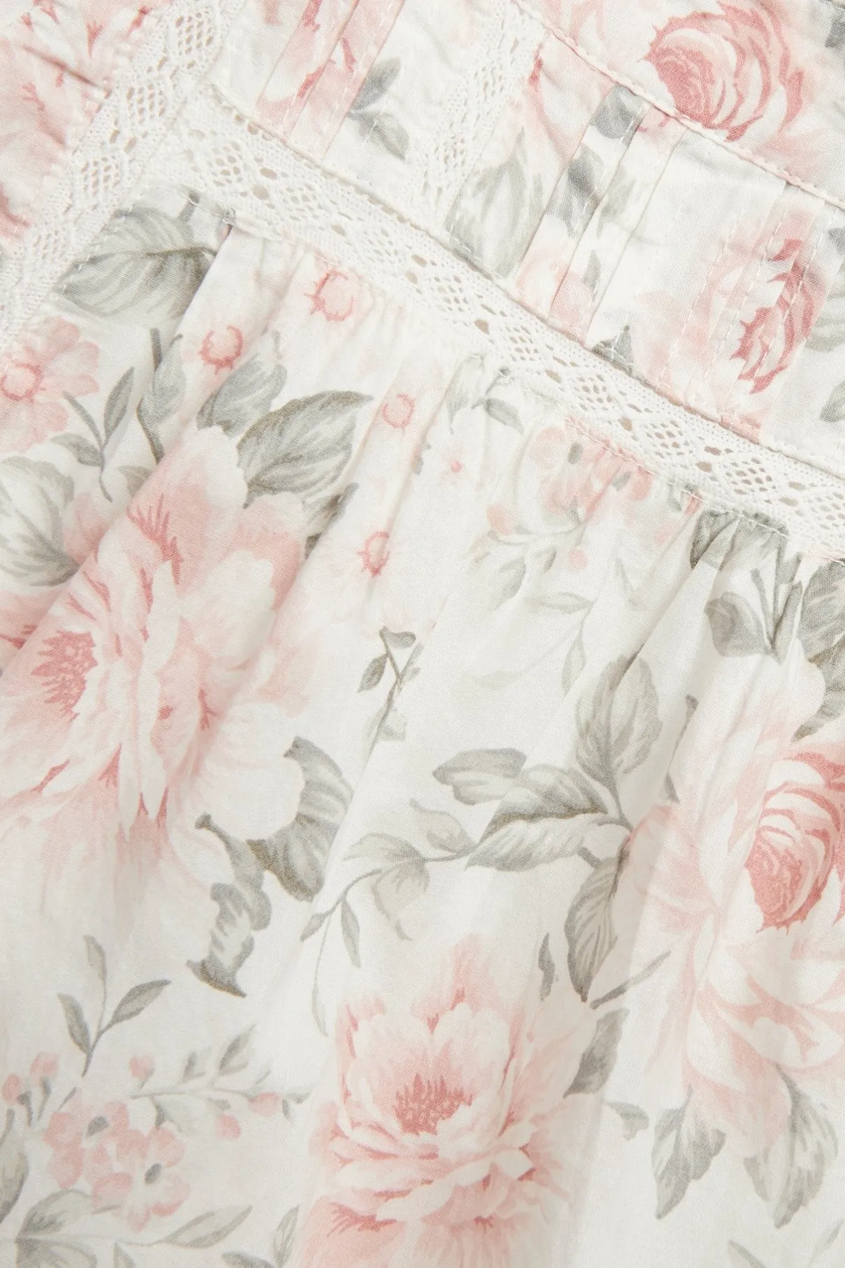 Baby white floral short sleeve dress