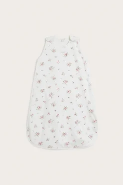 Baby white floral sleeping bag