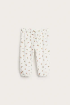 Baby white floral trousers