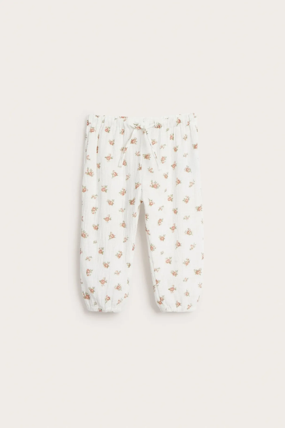 Baby white floral trousers