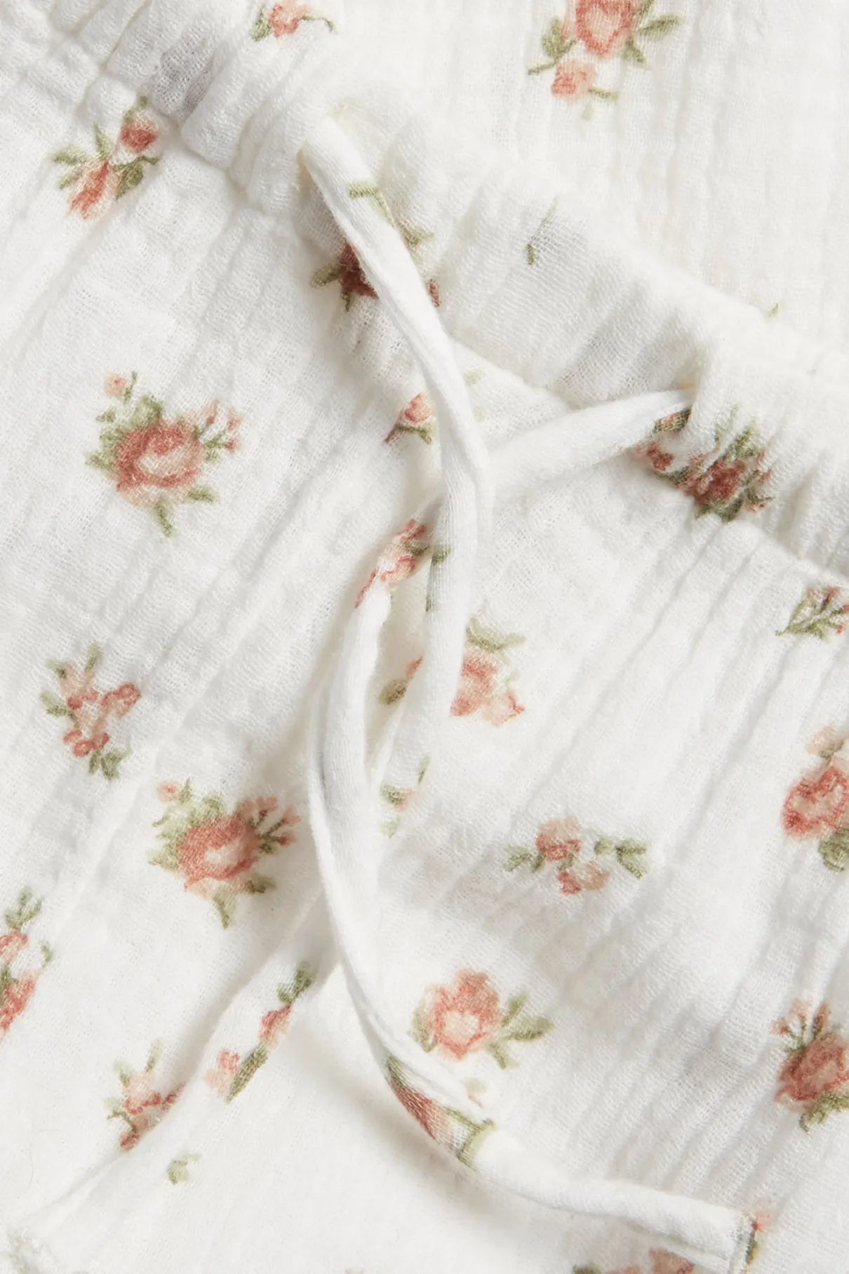 Baby white floral trousers