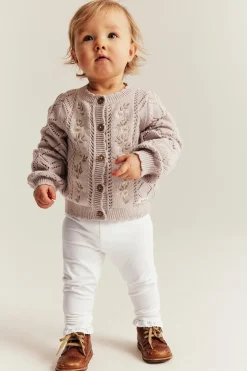 Baby white lace leggings