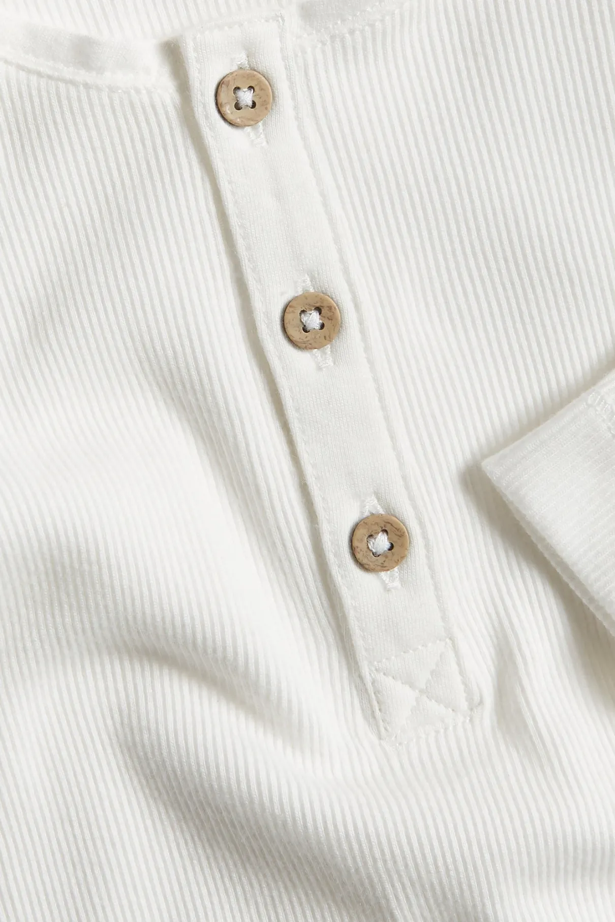 Baby white ribbed basic bodysuit