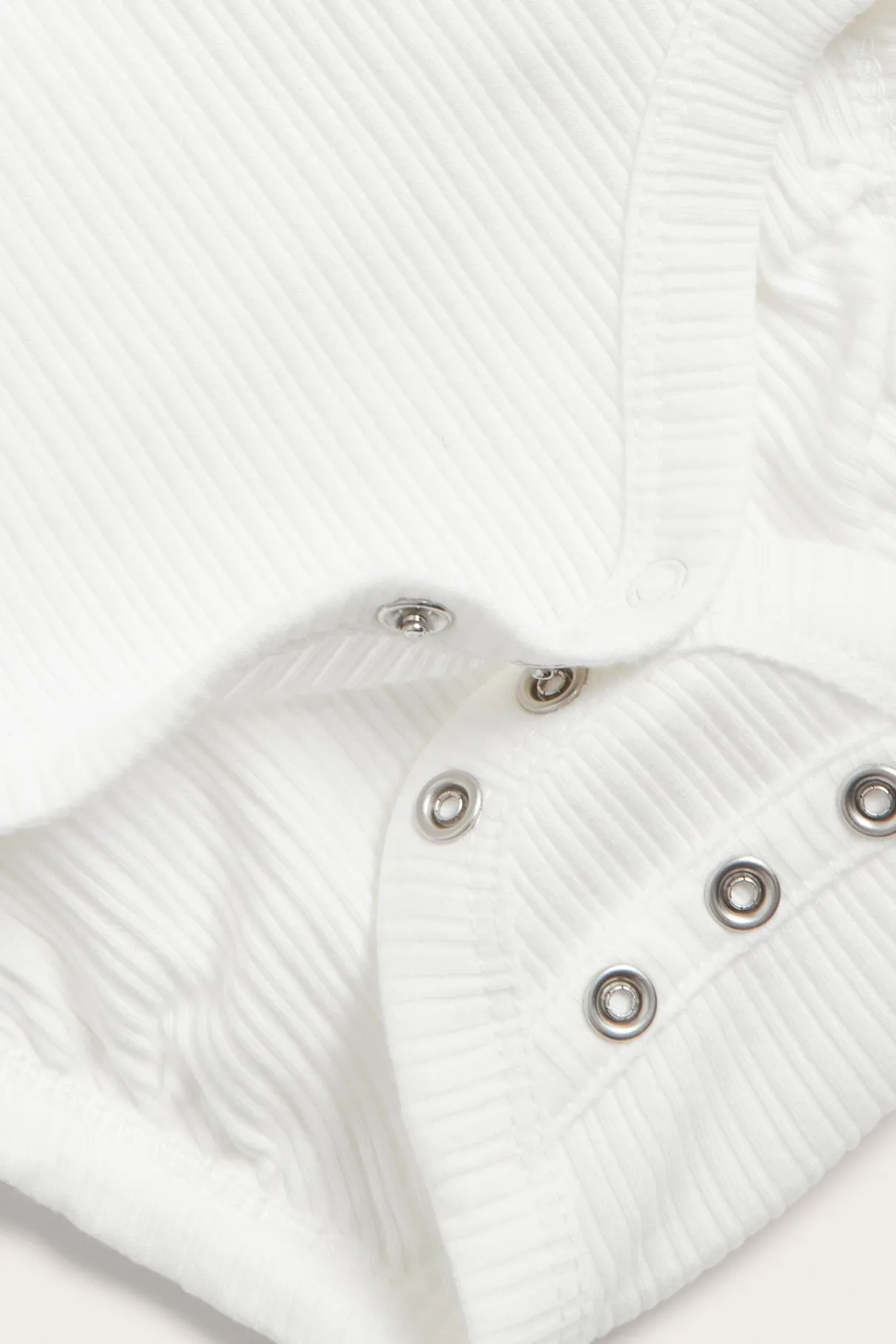 Baby white ribbed bodysuit