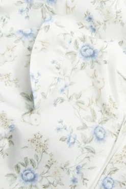 Baby white short sleeve floral pyjamas