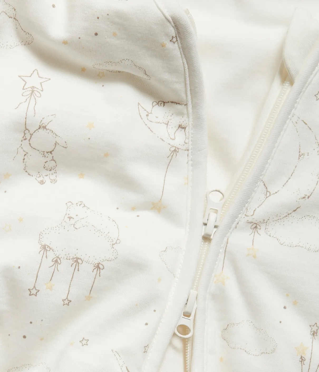 Baby white sleeping bag