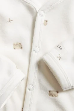 Baby white teddy bear sleepsuit
