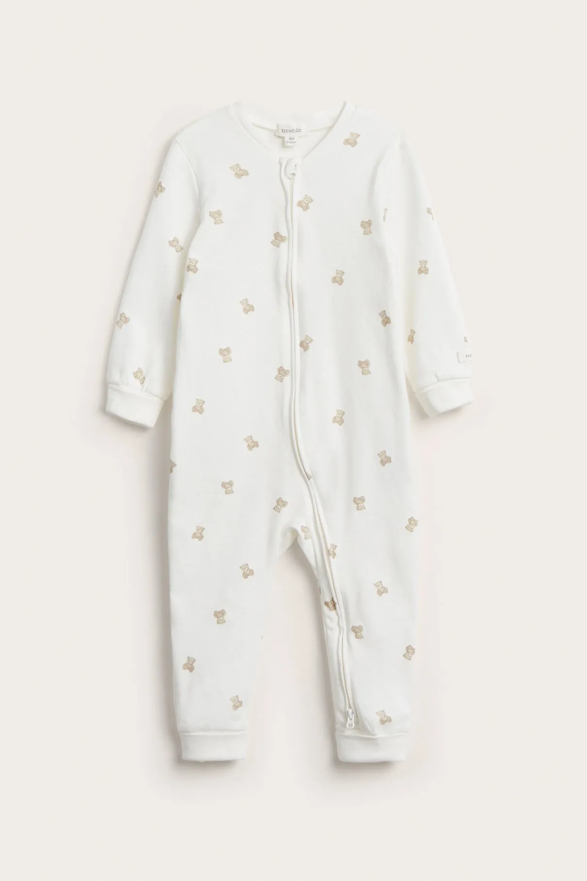 Baby white teddy bear sleepsuit